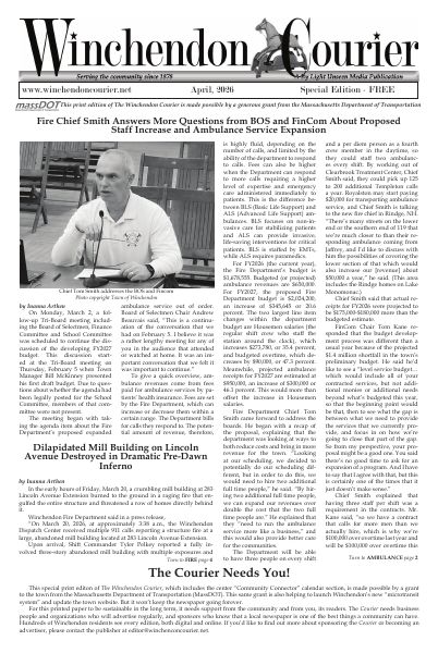 The front page, April 2026